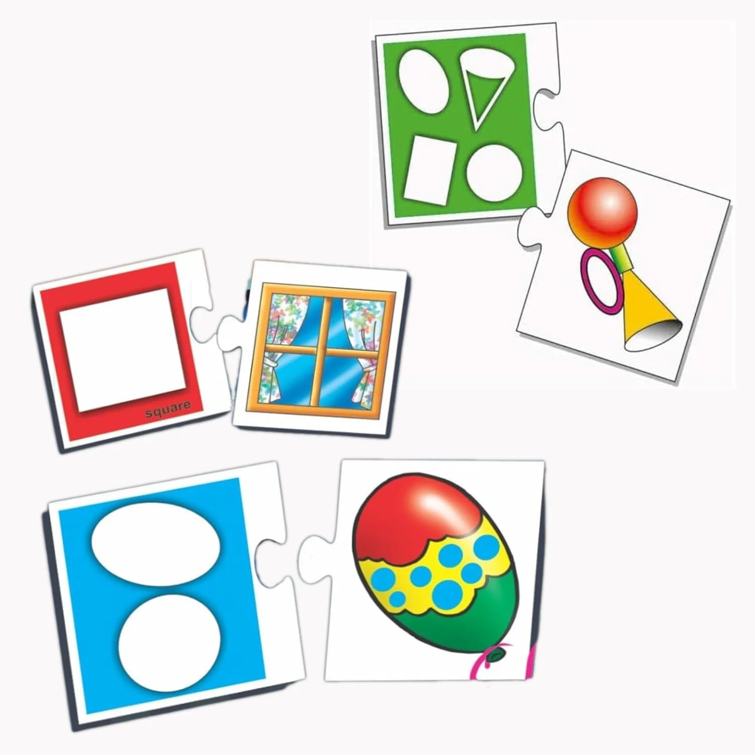 پازل آموزشی اشکال برای کودکان - 21 کارت تطبیق اشکال خود-اصلاح‌گر - بازی آموزشی برای یادگیری زودهنگام - هدیه سرگرم‌کننده پیش‌دبستانی برای پسران و دختران - 4 سال به بالا