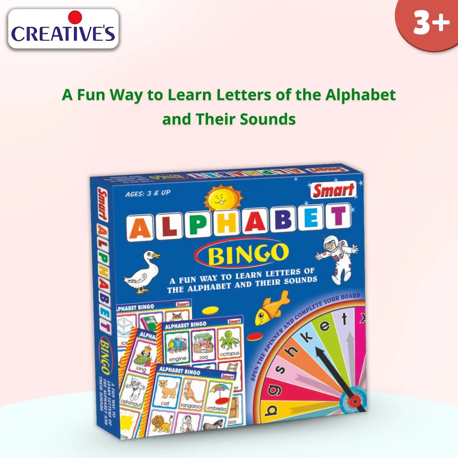 بازی آموزشی الفبای هوشمندانه بینگو برای کودکان | روشی سرگرم کننده برای یادگیری حروف الفبا و صداها | اسباب بازی آموزشی پیش دبستانی برای آموزش زودهنگام خواندن و آواشناسی | 3 سال به بالا