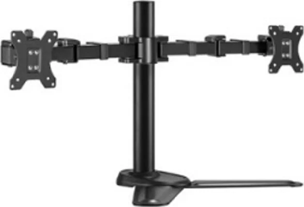 پایه نگهدارنده دو مانیتوره Twisted Minds، فولاد مقرون به صرفه، بازوی چرخشی، صفحه Vesa با چرخش 360 درجه، مناسب برای سایز صفحه نمایش 17 تا 32 اینچ، مدیریت کابل، مشکی | TM-33-T012