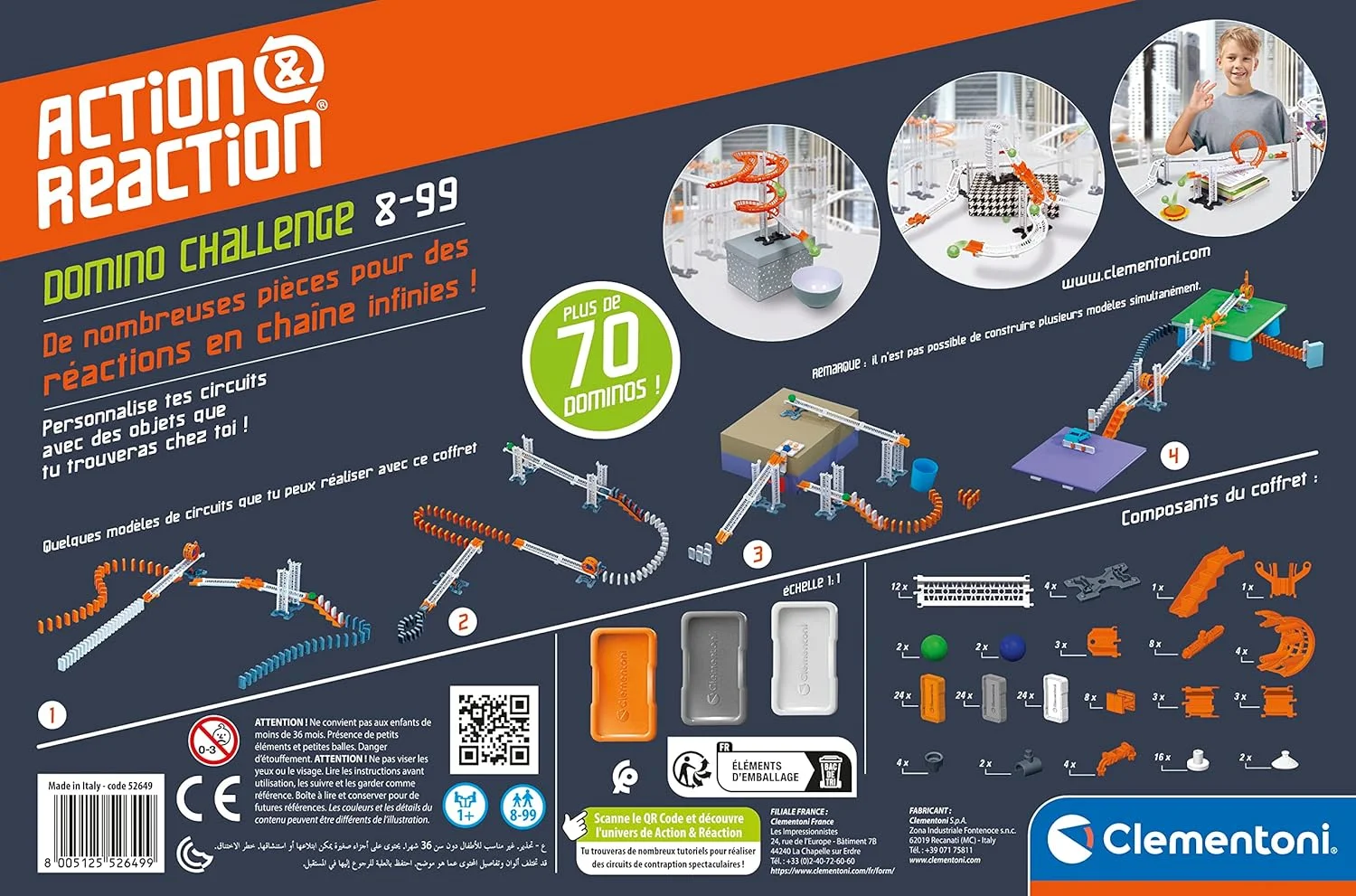 افکت دومینو اکشن و ری‌اکشن کلمنتونی