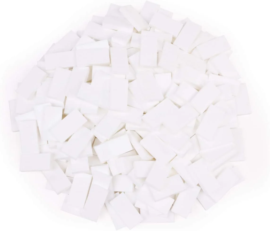 دومینو پلاستیکی فله ای 100 عددی - بلوک های اسباب بازی STEAM برای ساختن، چیدن و واکنش زنجیره ای برای کودکان (سفید)