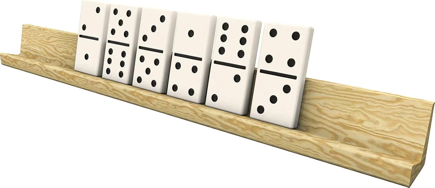 نگهدارنده چوبی دومینو ایداپت (33 سانتی متر) - مجموعه 4 عددی - مناسب برای بازی های دومینو