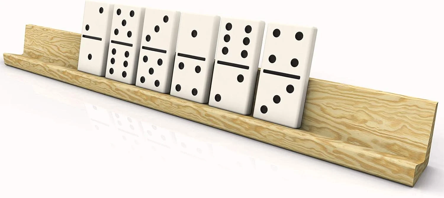 نگهدارنده چوبی دومینو ایداپت (33 سانتی متر) - مجموعه 4 عددی - مناسب برای بازی های دومینو