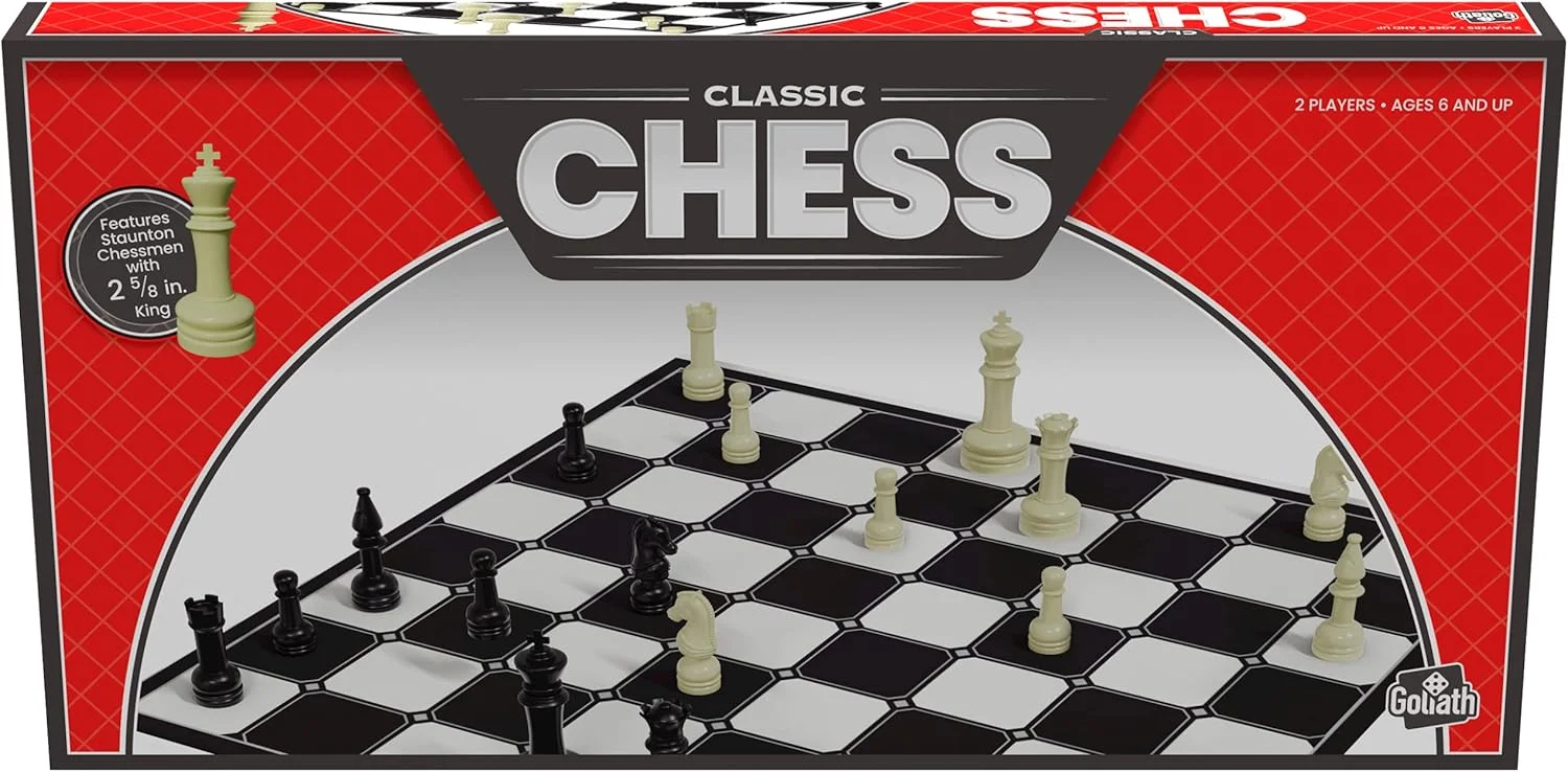 شطرنج گلیات با صفحه تاشو و مهره های شطرنج سایز کامل (اختصاصی آمازون)