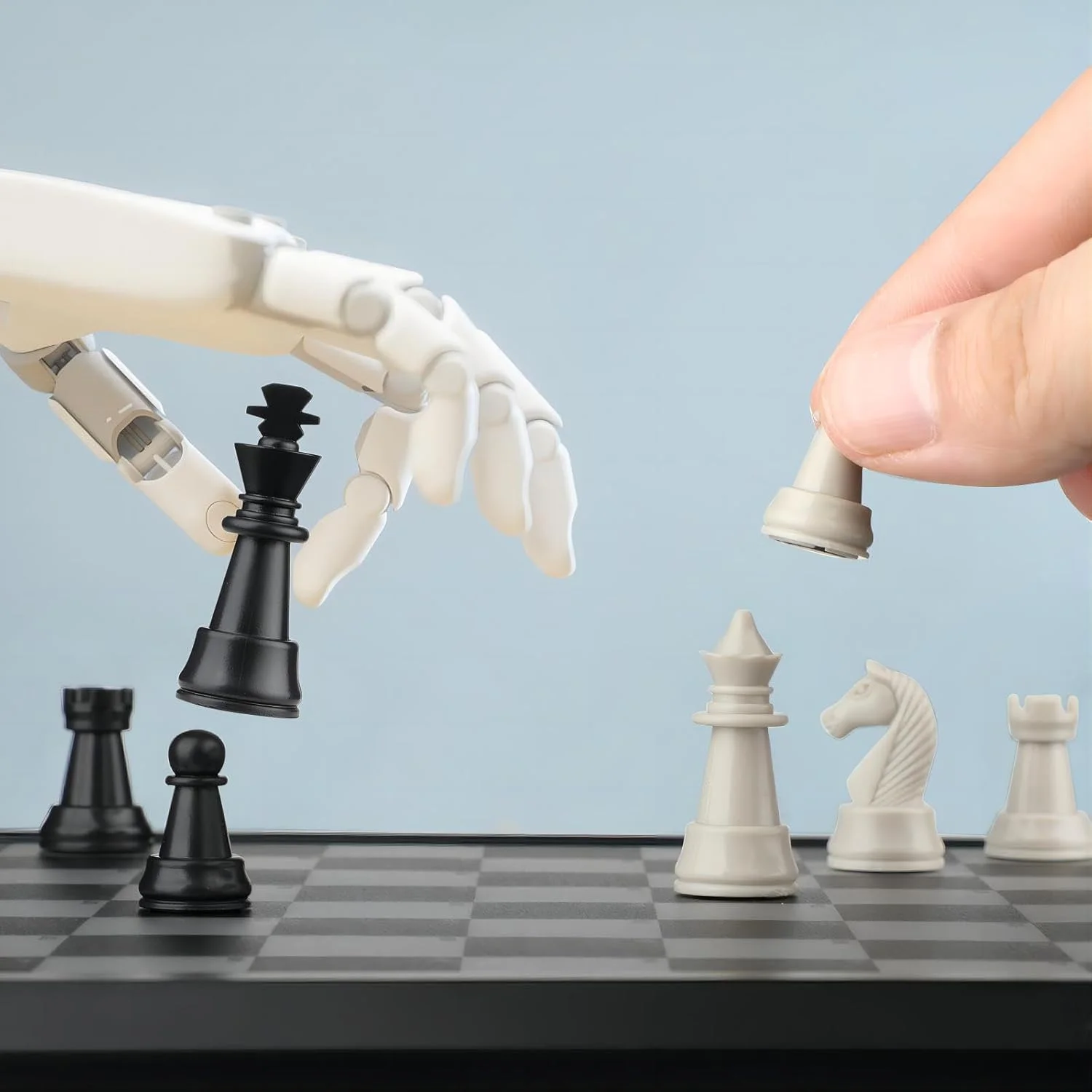 مجموعه آکادمی شطرنج سخنگو الکترونیکی، بازی تخته شطرنج مغناطیسی با سیستم آموزش صوتی تعاملی برای مبتدیان، هوش مصنوعی پیشرفته برای بهبود بازیکنان، ایده آل برای کودکان و بزرگسالان، ساده و نفیس