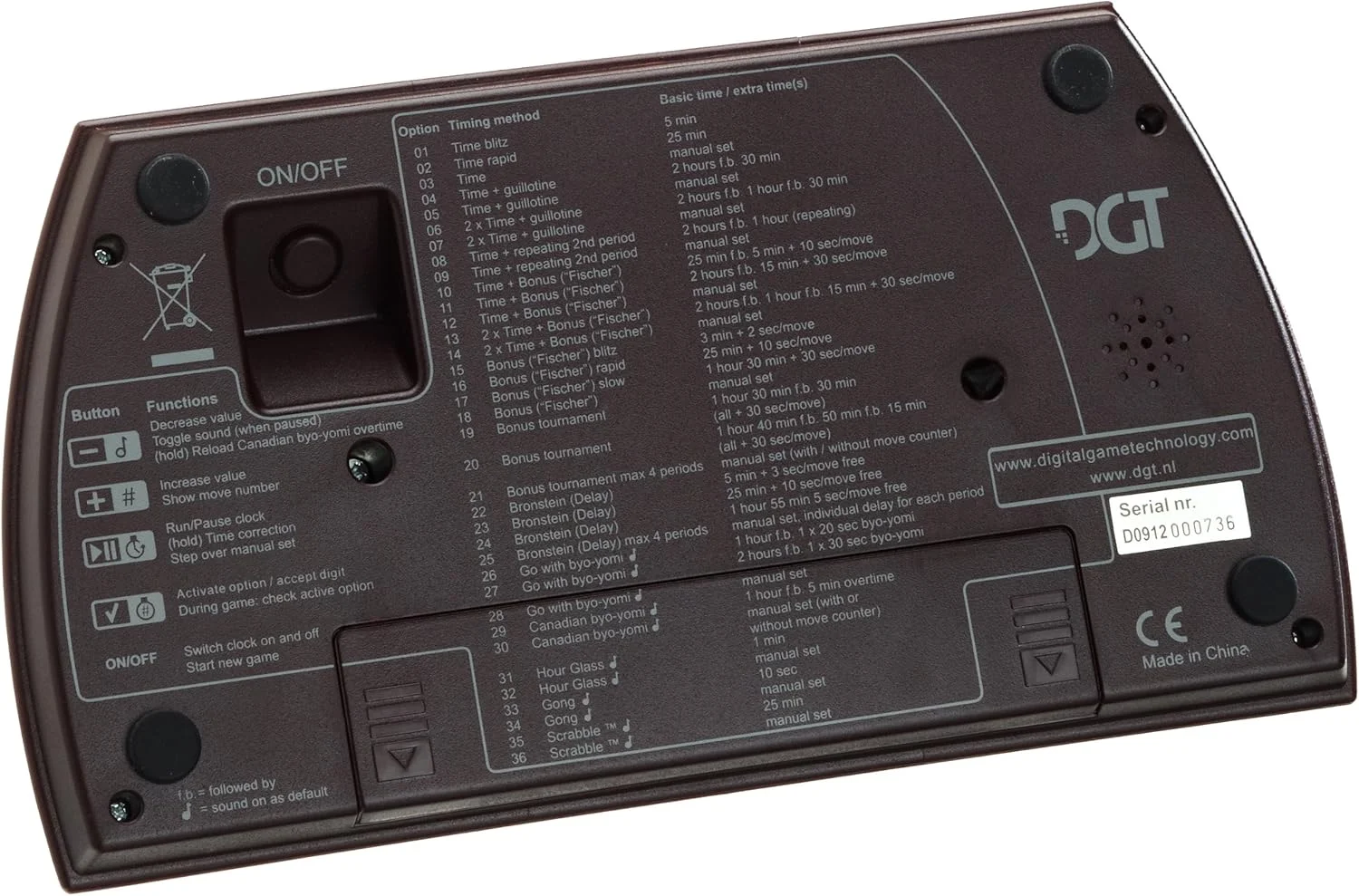 ساعت دیجیتال DGT 4672 DGT-2010، دارای لوگوی فیده