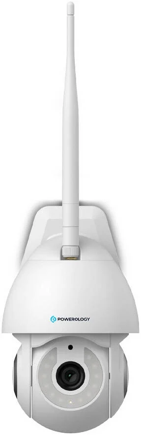 دوربین پیشرفته فضای باز پاورولوجی، چرخش عمودی و افقی 4G، ضد آب، IP65، سرویس ابری، کاهش نویز، سفید | PS4GWC360WH