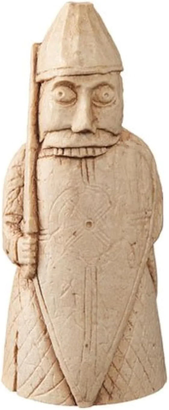 مهره شطرنج لویس - مدل جنگجو - مهره شطرنج مشابه - 8 سانتی متر