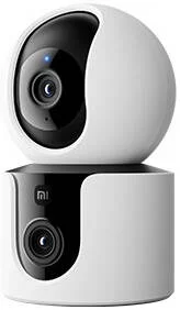 دوربین هوشمند شیائومی C300 Dual، لنزهای دوگانه 3 مگاپیکسلی، چرخش افقی 360 درجه و شیب عمودی 88 درجه، لنز تله فوتو 6 میلی متری، دید در شب رنگی کامل، تشخیص هوش مصنوعی، تماس دو طرفه، Wi-Fi 6، سفید | MJSXJ22CM