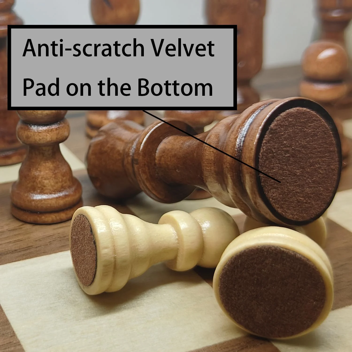 مهره های شطرنج، مهره های بازی شطرنج با ارتفاع 3 اینچ، جایگزینی مهره های گم شده، شامل کیف نگهداری (مهره های شطرنج)