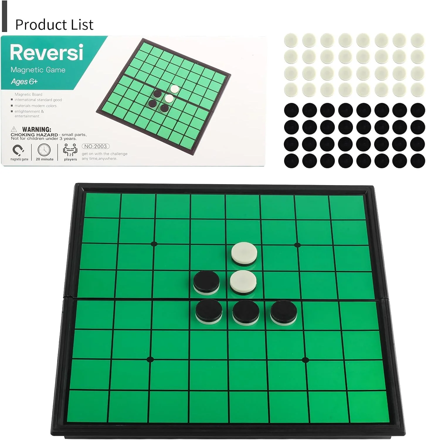 بازی فکری اتللو اندوکس - نسخه کلاسیک (کوچک) - 20x20 سانتی متر - چند نفره - مناسب برای 6 سال به بالا