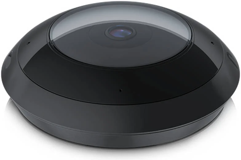 دوربین محافظتی 360 درجه Ubiquiti UniFi AI، فوق عریض، لنز چشم ماهی 360 درجه، ضبط ویدیو 1920x1920 با سرعت 30 فریم بر ثانیه، سنسور CMOS 5 مگاپیکسلی، LED های IR داخلی برای دید در شب واضح، مشکی | UVC-AI-360