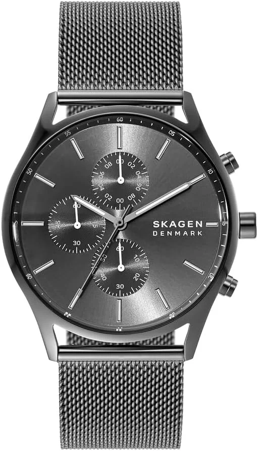 ساعت مچی مردانه Skagen Holst مدل کرنوگراف، بدنه استیل خاکستری، SKW6608