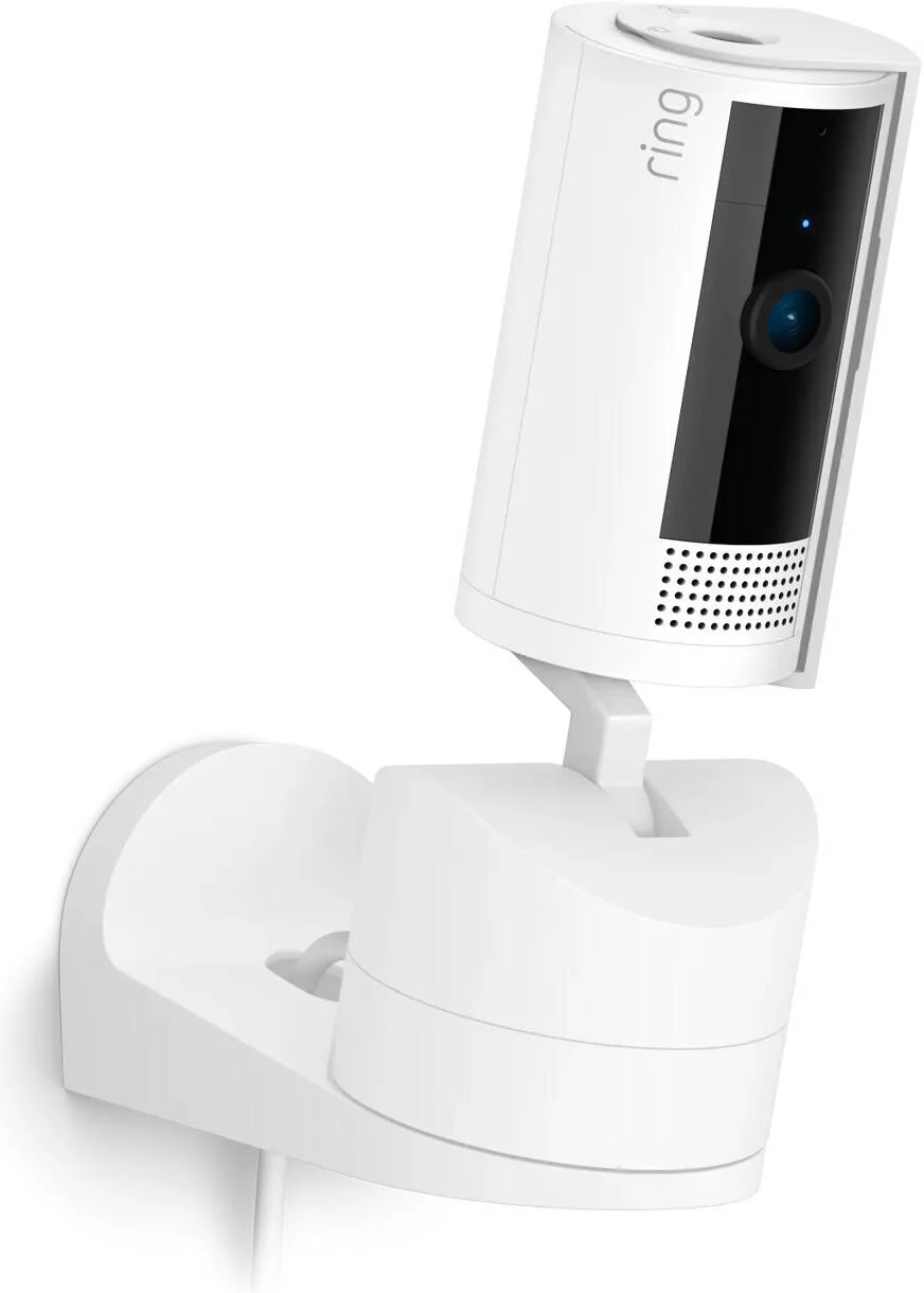 دوربین داخلی چرخشی Ring، دوربین امنیتی حیوانات خانگی، ویدیوی FHD 1080 و دید در شب رنگی، پوشش 360 درجه افقی و 169 درجه عمودی، پوشش حریم خصوصی دستی، مکالمه دو طرفه، Wi-Fi | دوربین داخلی چرخشی