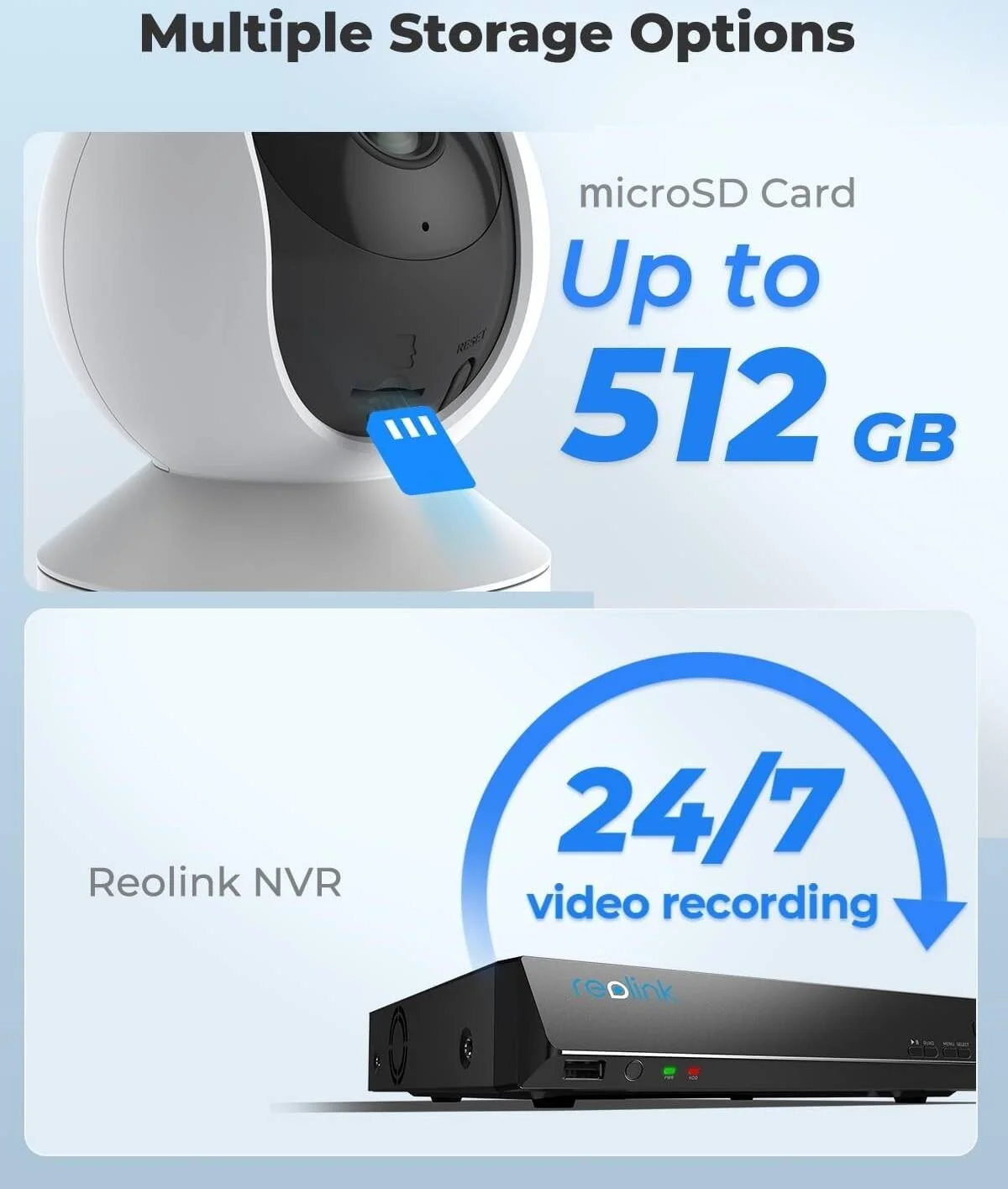 دوربین داخلی چرخشی 360 درجه REOLINK E1 Pro، دوربین 4 مگاپیکسلی برای نظارت بر کودک، 2K UHD، وای فای 2.4 گیگاهرتز / 5 گیگاهرتز، کارت Micro SD و فضای ذخیره سازی ابری، هشدار تشخیص حرکت، دوربین امنیتی دید در شب | E1 Pro