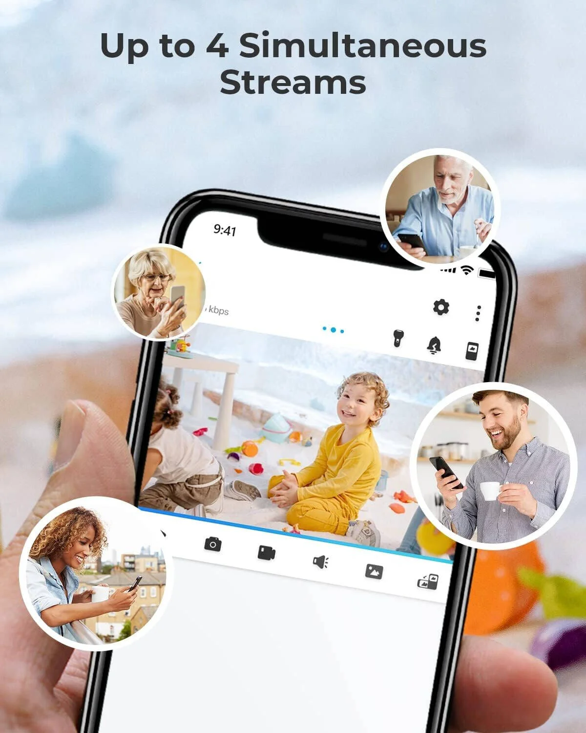 دوربین امنیتی Reolink E1، دوربین وای فای 3 مگاپیکسلی HD، چرخش 355 درجه و شیب 50 درجه، چراغ های LED مادون قرمز، صدای دو طرفه، تشخیص شخص/حیوان خانگی، نرخ فریم 20 فریم بر ثانیه، سفید | E1-3MP