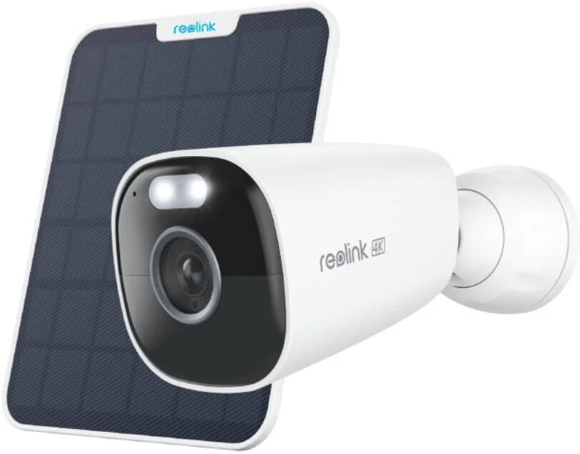 دوربین امنیتی هوشمند REOLINK Argus Eco Ultra، 4K 8MP Ultra HD، دوربین مستقل با باتری/خورشیدی، وای فای 2.4G/5GHz، دید در شب رنگی، تشخیص هوشمند، نورافکن، سفید | BWB4K09