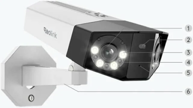 دوربین دوگانه Reolink Duo 2 PoE با لنز دوگانه 180 درجه پانوراما، 4K Ultra HD، تغذیه از طریق اترنت، تشخیص شخص/خودرو، ضد آب، صوتی دو طرفه | PCDUOB4K01