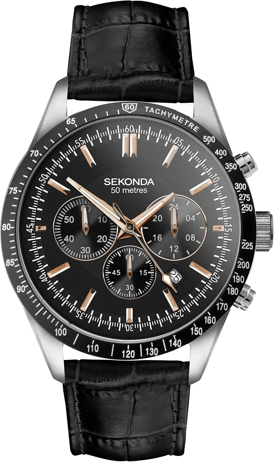 ساعت مچی مردانه سکوندا مدل Velocity Chronograph، بدنه استیل ضد زنگ 45 میلی‌متری، مقاوم در برابر آب تا 50 متر