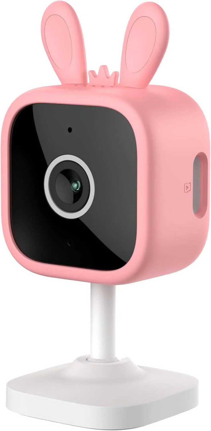 دوربین مراقبت کودک پرومج کانکت مدل PC-B233-WF، کیفیت 3 مگاپیکسل فول اچ دی، صدای دو طرفه، دید در شب مادون قرمز، تشخیص حرکت، تشخیص گریه کودک، لالایی، وای فای و بلوتوث، پشتیبانی از کارت حافظه 256 گیگابایتی/ذخیره سازی ابری، صورتی