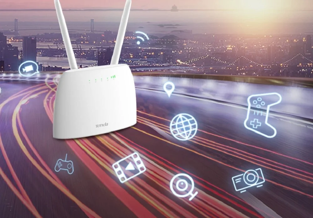 روتر 4G LTE تندا مدل 4G07 AC1200، وای فای دو بانده، 2.4 گیگاهرتز/5.8 گیگاهرتز، 802.11b/g/n/ac، LAN، توان ورودی AC 100V-240V، 2 آنتن جداشدنی | 4G07