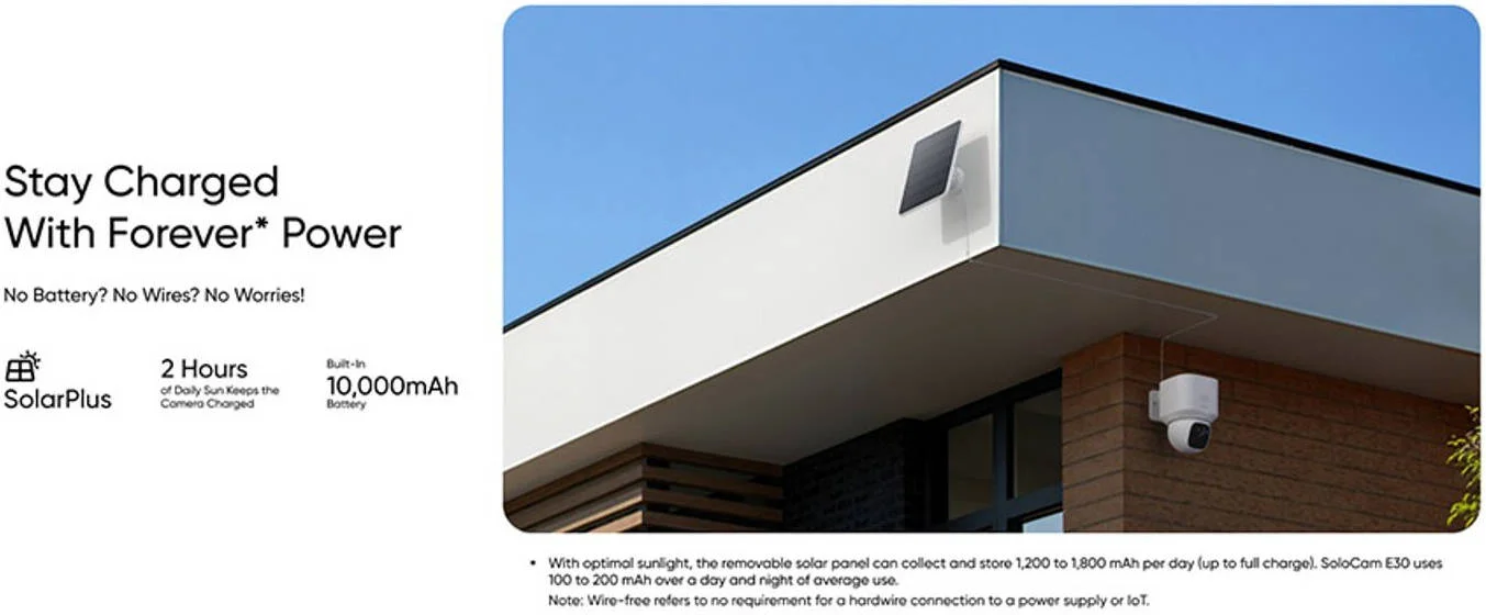 دوربین امنیتی Eufy SoloCam E30، وضوح 2K بهبود یافته، دید در شب مادون قرمز، دیافراگم f/1.6، صدای دو طرفه، چرخش 360 درجه و شیب 70 درجه، قفل و ردیابی خودکار هوش مصنوعی، ضد آب و هوا IP65، سفید | T8171321 دوربین امنیتی Eufy SoloCam E30، وضوح 2K بهبود یافته، دید در شب مادون قرمز، دیافراگم f/1.6، صدای دو طرفه، چرخش 360 درجه و شیب 70 درجه، قفل و ردیابی خودکار هوش مصنوعی، ضد آب و هوا IP65، سفید | T8171321