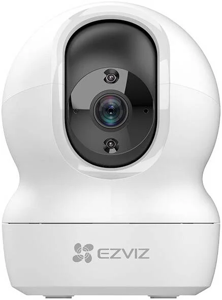 دوربین امنیتی Ezviz CP1 3MP، رزولوشن 2K 3MP، فناوری ویدیویی H.265، دید در شب هوشمند، چرخش و شیب موتوری برای پوشش بصری 360 درجه، تشخیص حرکت، Wi-Fi 2.4GHz، سفید | CP1 3MP
