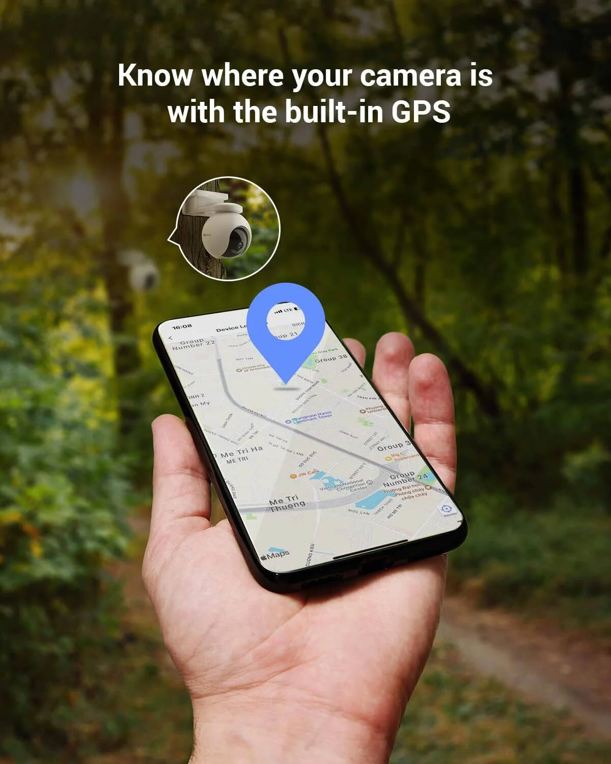 دوربین امنیتی چرخشی 4G Ezviz CS-EB8، سنسور CMOS اسکن پیشرونده 3 مگاپیکسلی 1/2.8 اینچی، چرخش 340 درجه، شیب 65 درجه، 3D DNR، فاصله دید در شب IR 15 متری، با پنل خورشیدی Type-C، سفید | EB8/SP4G