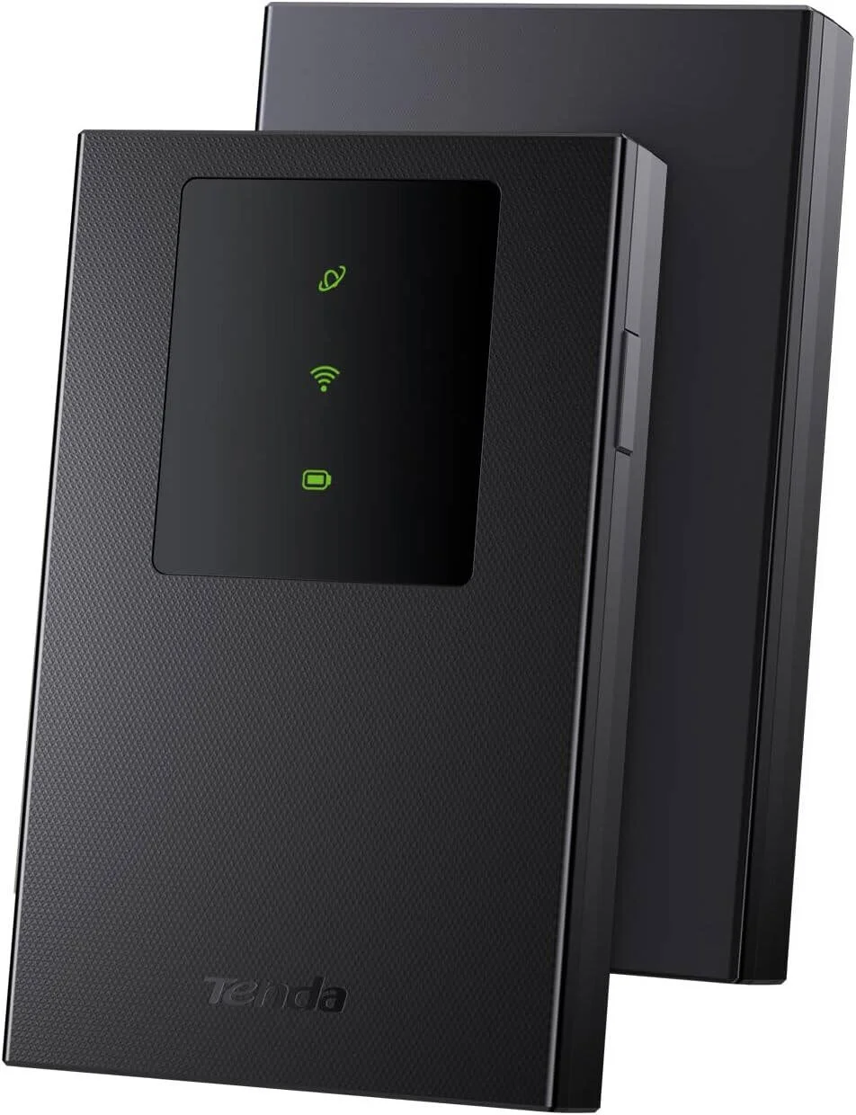 مودم روتر وای فای همراه 4G تندا مدل MF3، هات اسپات قابل حمل MiFi، CAT4 LTE 150Mbps، AX300 Wi-Fi 6، باتری قابل شارژ 2100mAh، پورت USB-C، WPA3، Plug and Play، مشکی | MF3