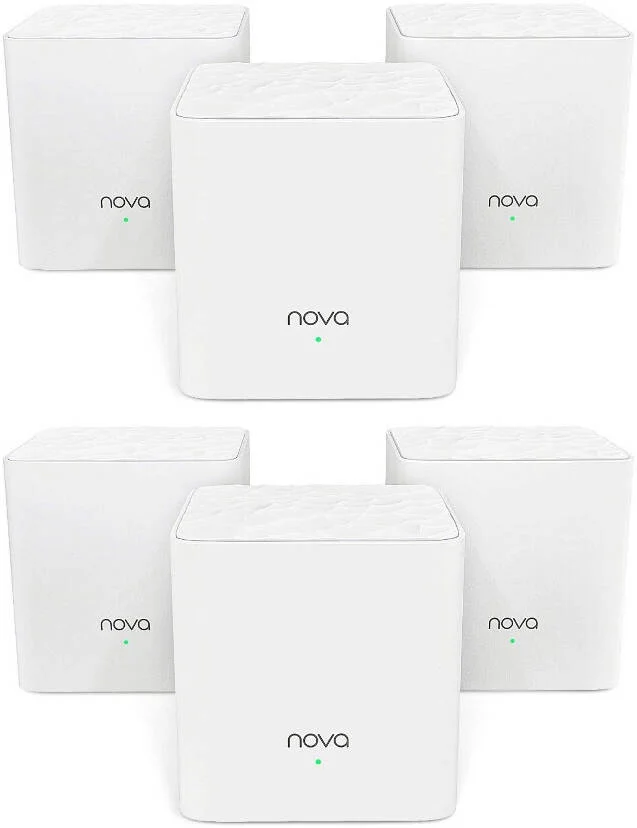 سیستم وای‌فای مش دو بانده AC1200 تندا نوا MW3، (بسته 3 عددی x 2)، تا 1200 مگابیت بر ثانیه، 5 گیگاهرتز، نصب آسان، سازگار با الکسا، کنترل والدین، جایگزینی روتر، سفید | نوا MW3 (بسته 3 عددی x 2)