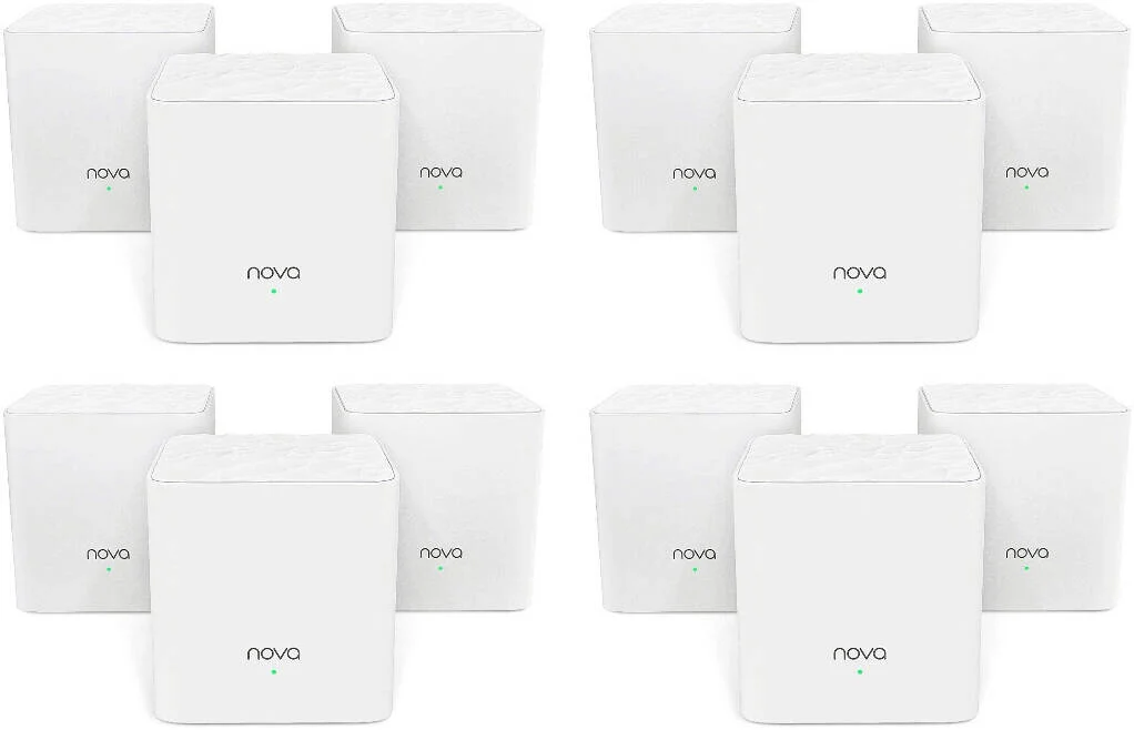 سیستم وای فای روتر دو بانده مش AC1200 تندا نوا MW3 (بسته 3 عددی x 4)، تا 1200 مگابیت بر ثانیه، 5 گیگاهرتز، نصب آسان، سازگار با الکسا، کنترل والدین، جایگزینی روتر، سفید | نوا MW3 (بسته 3 عددی x 4)