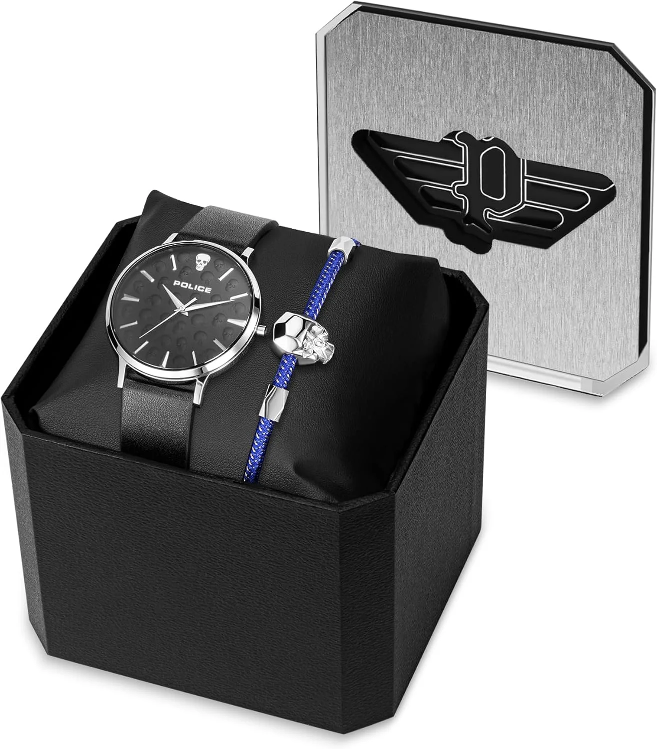 ساعت مچی مردانه پلیس مدل Helix با صفحه مشکی و بند چرمی مشکی - 44 میلی متر