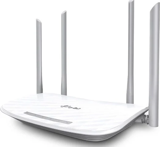 روتر بی‌سیم دو بانده TP-Link Archer C50 AC1200، دو بانده 2.4 گیگاهرتز و 5 گیگاهرتز، 4 آنتن ثابت با آرایه تقویت‌کننده سیگنال، سرعت وای‌فای تا 867 مگابیت بر ثانیه، سفید | Archer C50