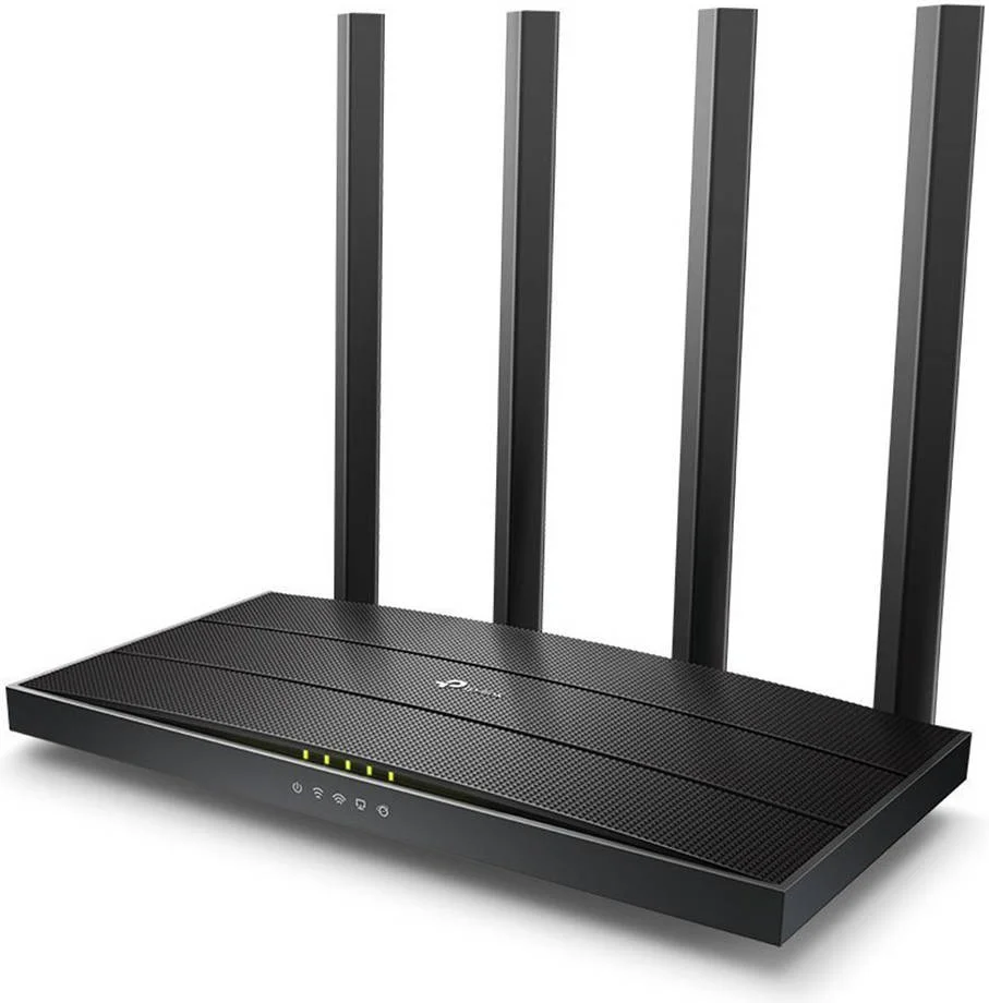 روتر وای فای TP-Link Archer C6 AC1200، دو بانده با سرعت 1200 مگابیت بر ثانیه، امنیت پیشرفته با WPA3، رومینگ هوشمند، مشکی | Archer C6