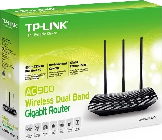 روتر گیگابیتی بی‌سیم دو بانده TP-Link Archer C2 AC900 | Archer C2