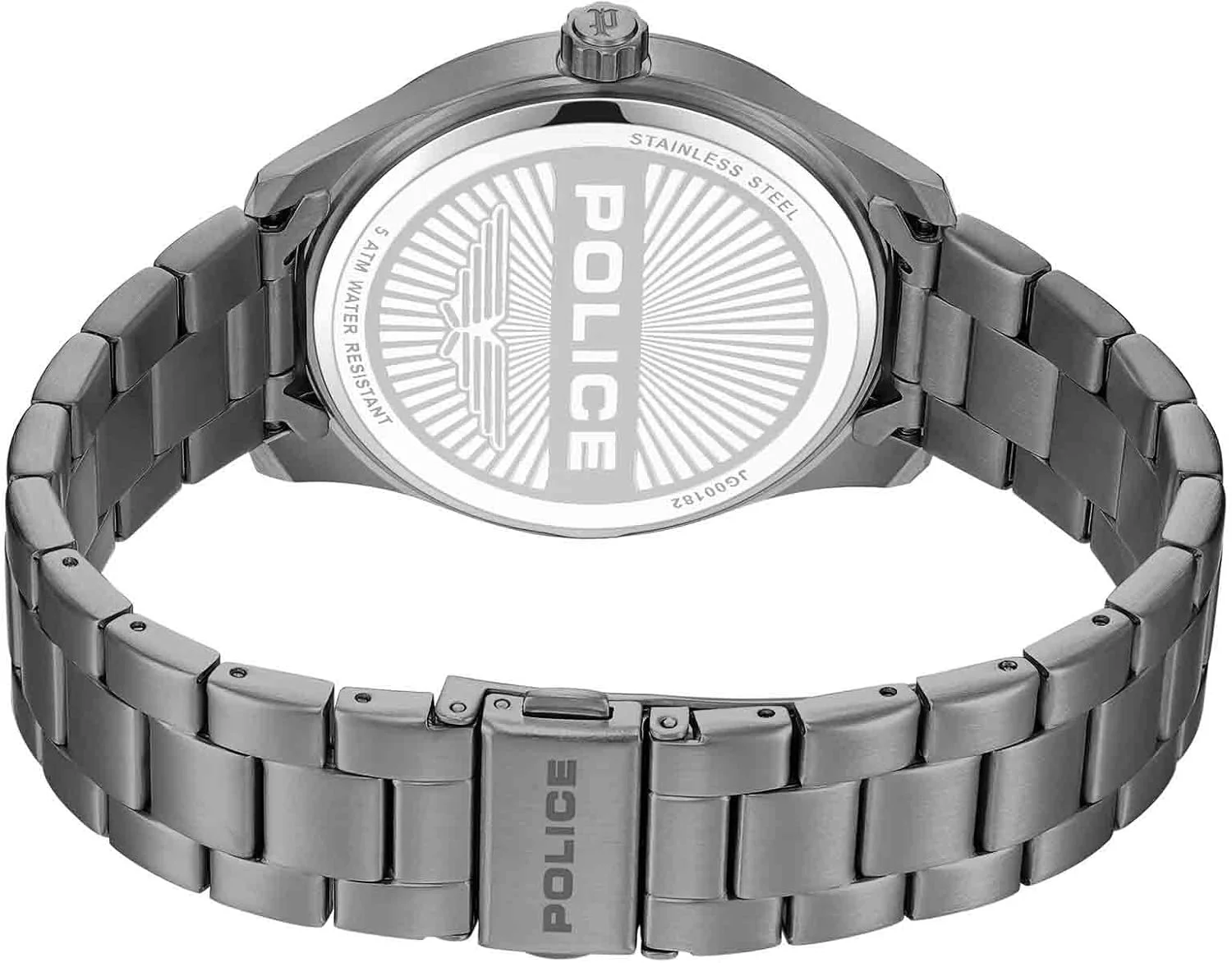ساعت مچی مردانه پلیس مدل گریلی با صفحه خاکستری آنالوگ 42 میلی‌متری و بند خاکستری