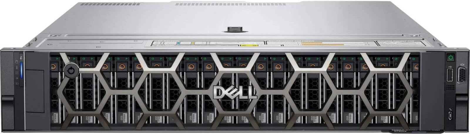 Dell PowerEdge R750xs، 2 پردازنده Intel Xeon Gold 6338، 256 گیگابایت رم، 6 عدد SSD SATA 3.84 ترابایتی + 6 عدد هارد SAS 8 ترابایتی، آداپتور PERC H755، 2 عدد Broadcom 57414 و Broadcom 5720، iDRAC9، Enterprise، منبع تغذیه (1+1) 800 واتی | PE-R750xs
