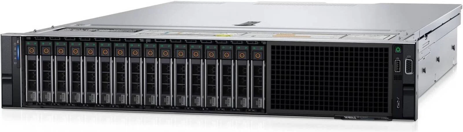 Dell PowerEdge R750xs، 2 پردازنده Intel Xeon Silver 4310، 1024 گیگابایت رم، 1.92 ترابایت SSD SATA، Broadcom 5720 چهار پورت 1GbE، PERC H755 SAS Front، iDRAC9 Enterprise 15G، (1+1) 700W | PE-R750xs
