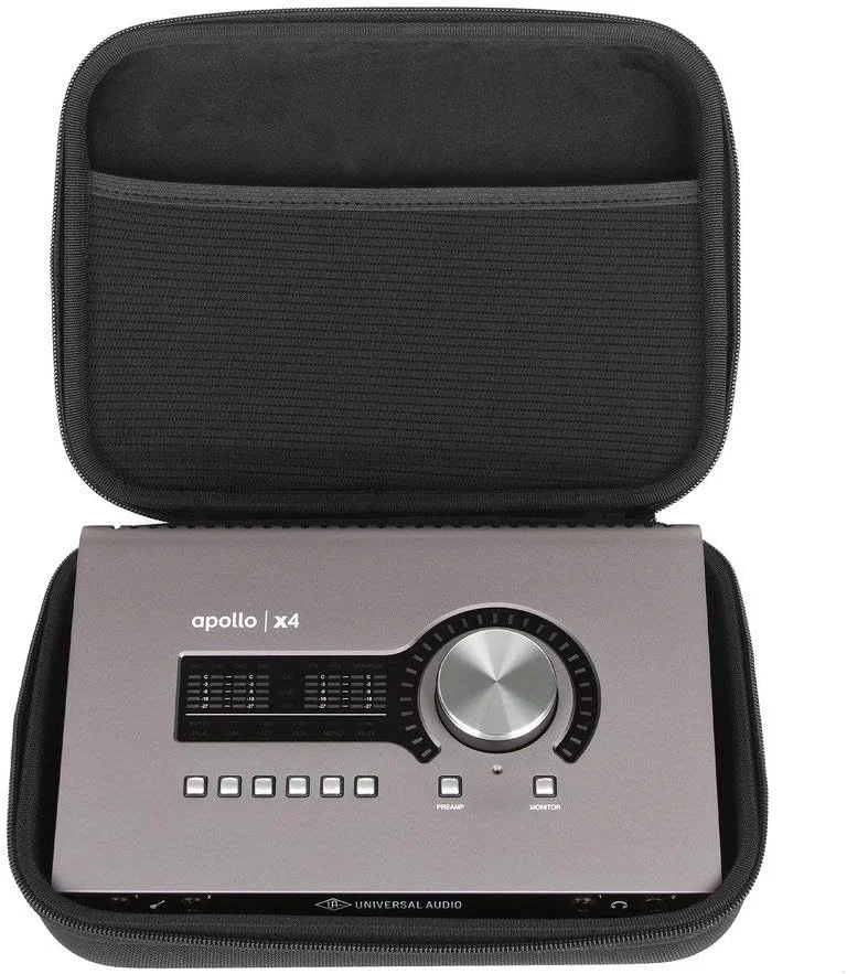 کیف حمل Analog Cases PULSE برای کارت صداهای Focusrite Scarlett 8i8 / UA Apollo x4 یا مشابه (ساخته شده از EVA/Nylon بادوام و قالب‌گیری شده، دسته قالب‌گیری شده)، مشکی