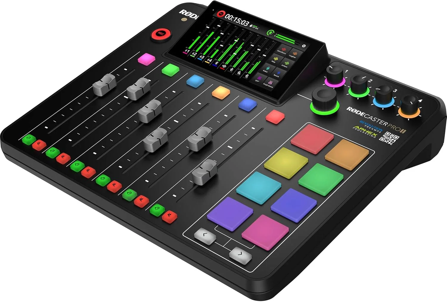 مجموعه کامل پادکست و تولید صدا شامل Rode RODECaster Pro 2، میکروفون پادکست داینامیک Rode PodMic، پایه میکروفون رومیزی، کارت microSD 32 گیگابایتی، کابل XLR و پارچه StreamEye (بسته چهار نفره) مجموعه کامل پادکست و تولید صدا شامل Rode RODECaster Pro 2، میکروفون پادکست داینامیک Rode PodMic، پایه میکروفون رومیزی، کارت microSD 32 گیگابایتی، کابل XLR و پارچه StreamEye (بسته چهار نفره)