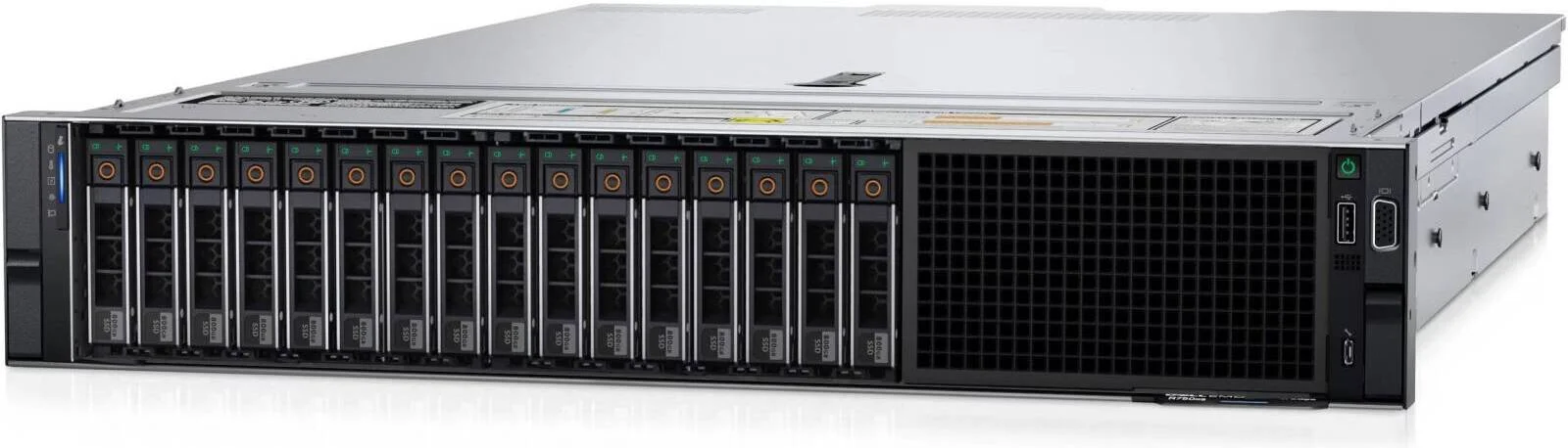 Dell PowerEdge R750xs، تا 12 عدد هارد دیسک 3.5 اینچی، 2 پردازنده Intel Xeon Silver 4310، رم 256 گیگابایتی، SSD 960 گیگابایتی SATA و هارد دیسک SAS 128 ترابایتی، کنترلر PERC H755 SAS، iDRAC9 Enterprise 15G، (1+1) 700W | PE-R750xs