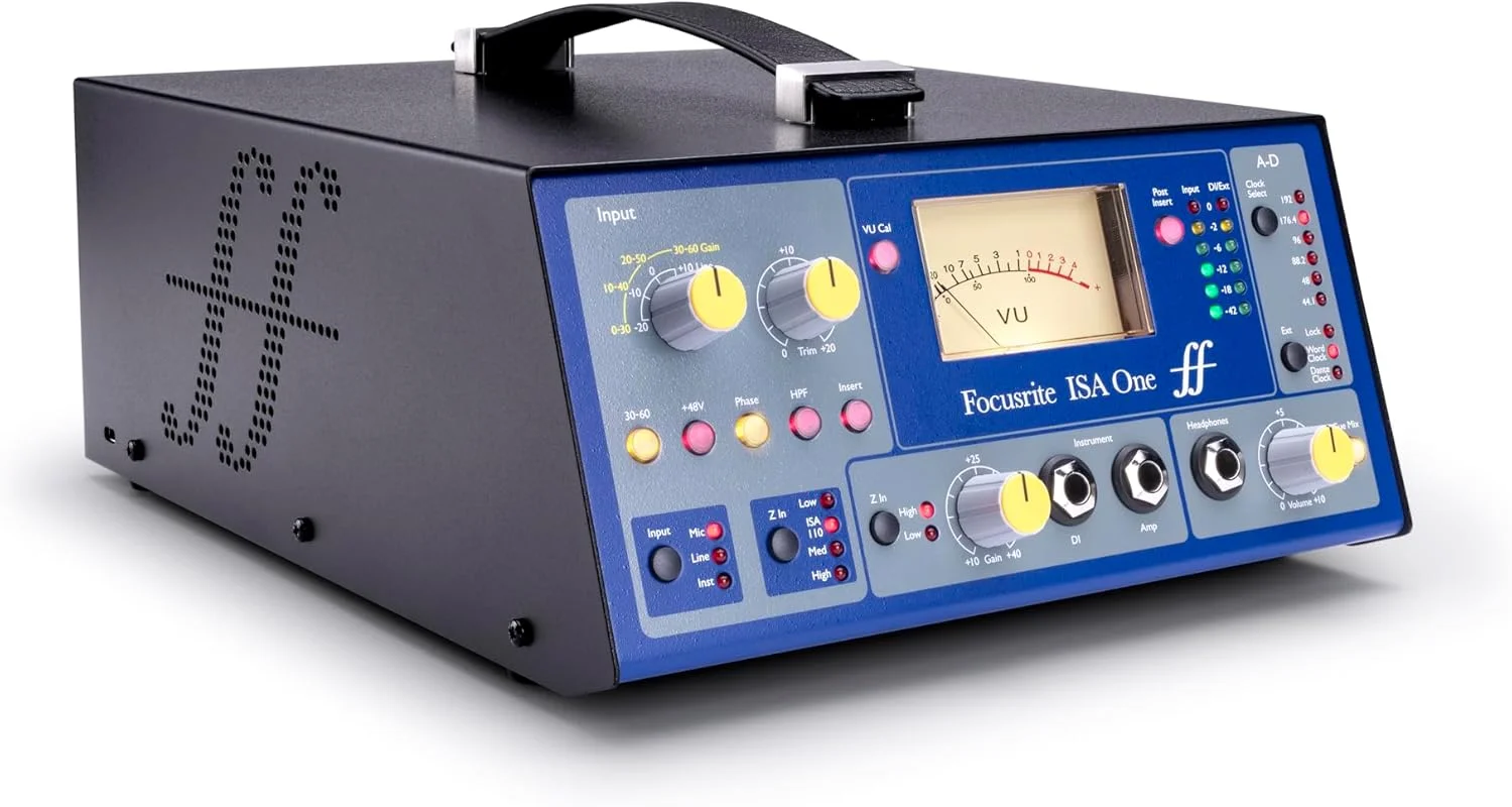 پری امپ میکروفون کلاسیک Focusrite ISA One با ورودی DI مستقل، آبی