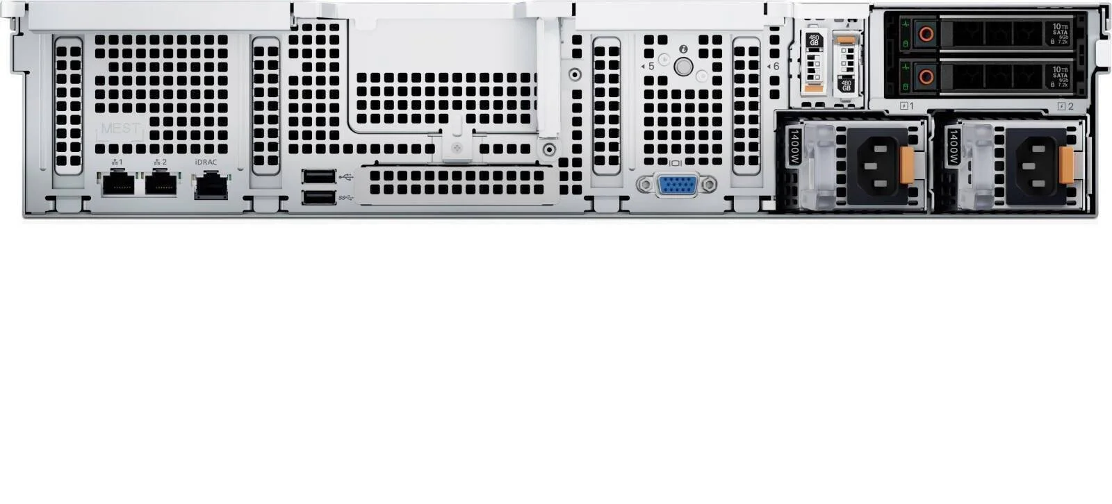 Dell PowerEdge R750xs، تا 8 عدد هارد دیسک 3.5 اینچی، پردازنده Intel Xeon Silver 4310، رم 64 گیگابایتی، SSD SATA 3.84 ترابایتی، Broadcom 5720 Quad Port 1GbE، کنترلر PERC H755 SAS، iDRAC9 Enterprise 15G، (1+1) 700W | PE-R750xs