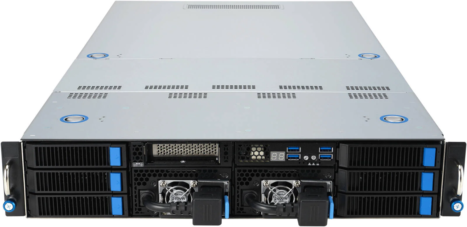 پردازنده مرکزی HPC Super CPU EPYC 9754 با 128 هسته، 256 رشته، پردازنده گرافیکی 192 گیگابایت 4xA6000 48GB، رم DDR5 512 گیگابایت با سرعت 4800 DDR5 DIMM، حافظه اس اس دی 3.84 ترابایت SATA، هارد دیسک 32 ترابایت USB 3.2، منبع تغذیه 1+1 Redundant 2600W 80 PLUS Titanium