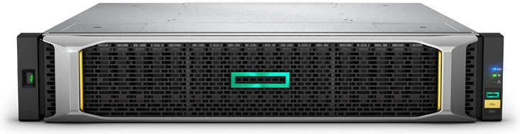 ذخیره ساز HPE MSA 2052 SAN با کنترلر دوگانه SFF، حداکثر ظرفیت خام 76.8 ترابایت SFF، شامل 24 عدد SAS/ENT و SAS/SSD، کنترلرهای HPE MSA 2050 SAN، دارای 4 پورت فیبر نوری 16 گیگابایتی/8 گیگابایتی در هر کنترلر | Q1J03B