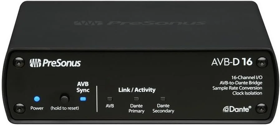 پل ارتباطی AVB به Dante پریسونوس (AVB-D16 16x16) پل ارتباطی AVB به Dante پریسونوس (AVB-D16 16x16)