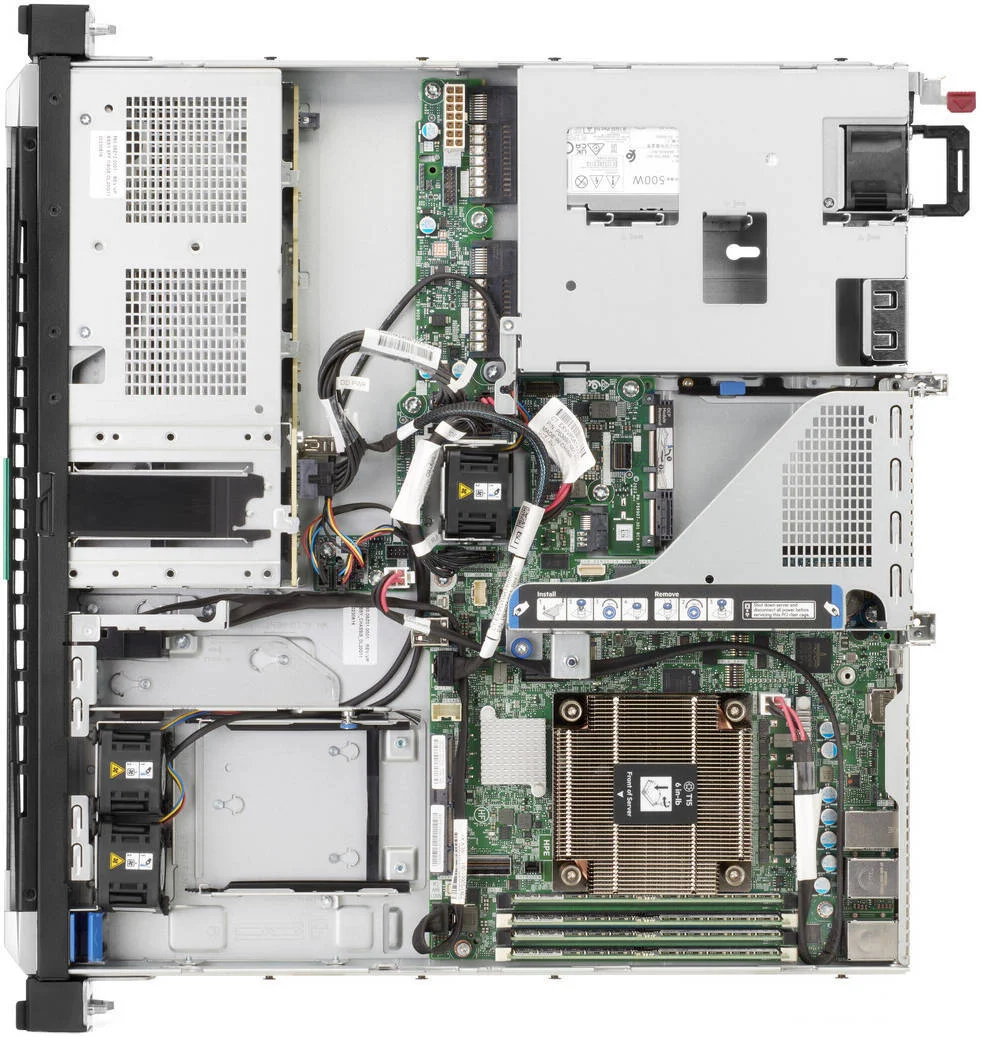 سرور HPE ProLiant DL20 Gen11، پردازنده Intel Xeon E-2414 2.6GHz، رم 32GB، 2x 480GB SSD، آداپتور شبکه HPE Embedded 1GB 4-port BCM5719، کیت منبع تغذیه 290W | P65393-421