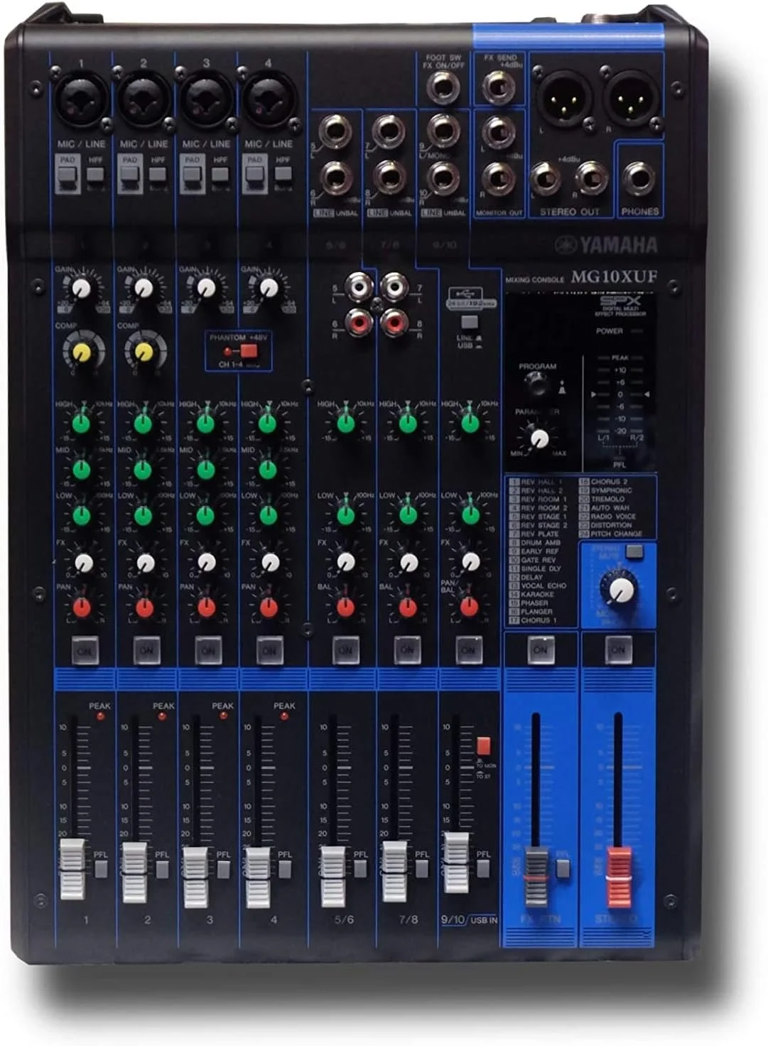 میکسر 10 کانال یاماها با شاسی فلزی (MG10-XUF)