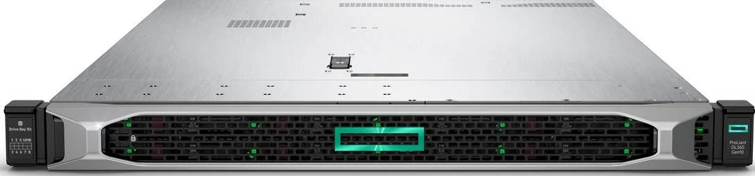 سرور HPE ProLiant DL360 Gen10، پردازنده Intel Xeon Silver 4210 2.2Ghz، حافظه 64 گیگابایت، 8 جایگاه ذخیره سازی SFF SAS/SATA، 2.4 x 4 ترابایت هارد دیسک SAS، منبع تغذیه 500 وات، کنترلر Smart Array P408i-a | P19774-B21