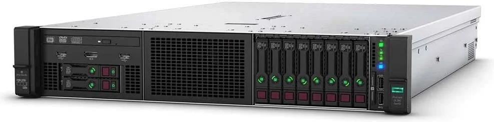 سرور HPE Proliant DL380 GEN10 با 8 جایگاه SFF، پردازنده Intel Xeon Silver 4208 با 8 هسته، 2 عدد حافظه 32 گیگابایتی RDIMM، 2 عدد هارد دیسک 1.2 ترابایتی، 8 جایگاه هارد دیسک SFF SAS/SATA، کنترلر Smart Array P408i-a، منبع تغذیه 800 واتی | DL380